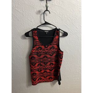 Express Sequin Beaded‎ Womens Red And Black TankSize Small